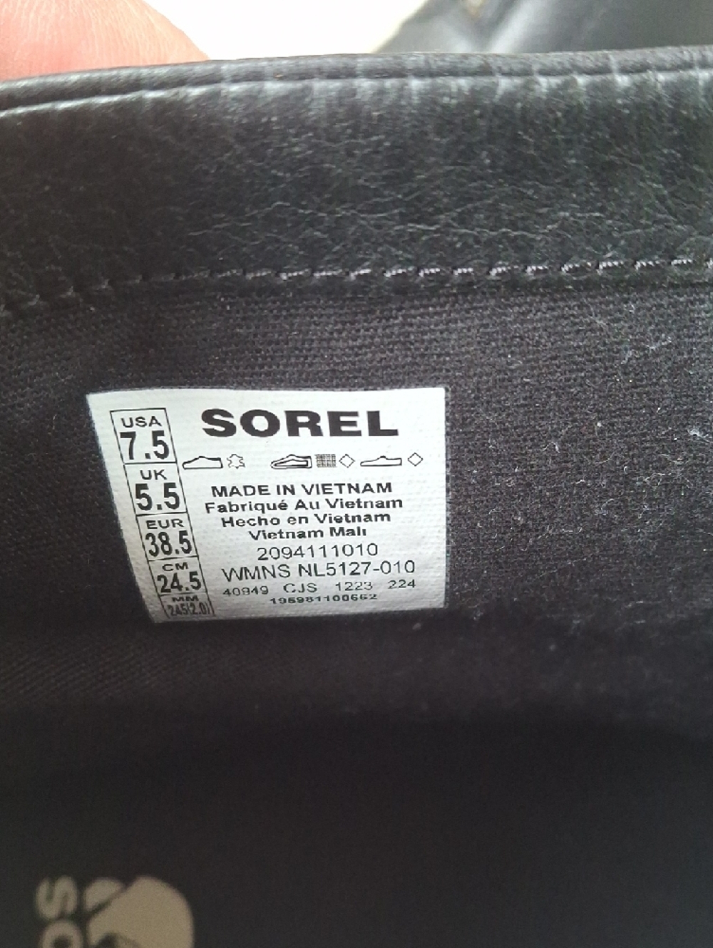 SOREL Joan Now™ Zip Black Leather Waterproof Boots – Size 7.5 - Picture 2 of 8